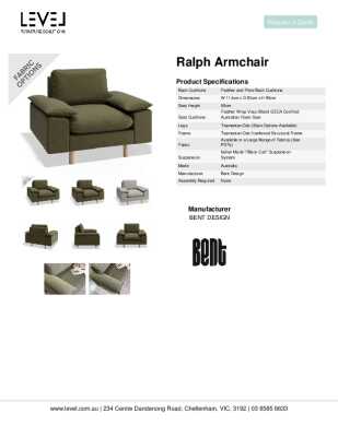 Tear Sheet: Ralph Armchair