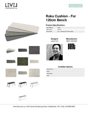 Tear Sheet: Roku Cushion - For 120cm Bench