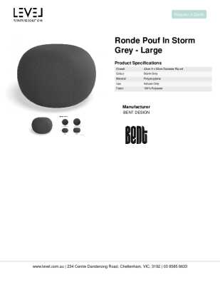 Tear Sheet: Ronde Pouf in Storm Grey - Large 