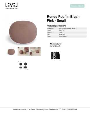 Tear Sheet: Ronde Pouf in Blush Pink - Small