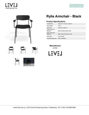 Tear Sheet: Rylie Armchair - Black