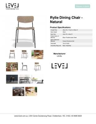 Tear Sheet: Rylie Dining Chair - Natural