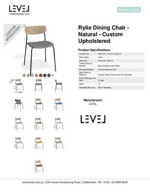Tear Sheet: Rylie Dining Chair - Natural - Custom Upholstered