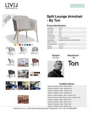 Tear Sheet: Split Lounge Armchair - by Ton