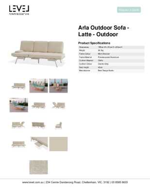 Tear Sheet: Arla Outdoor Sofa - Latte - Outdoor
