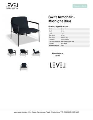 Tear Sheet: Swift Armchair - Midnight Blue