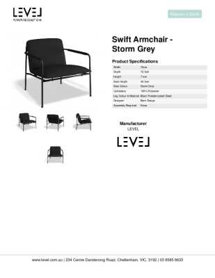 Tear Sheet: Swift Armchair - Storm Grey 