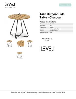 Tear Sheet: Take Outdoor Side Table - Charcoal