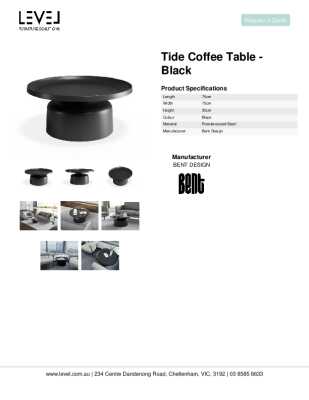 Tear Sheet: Tide Coffee Table - Black 