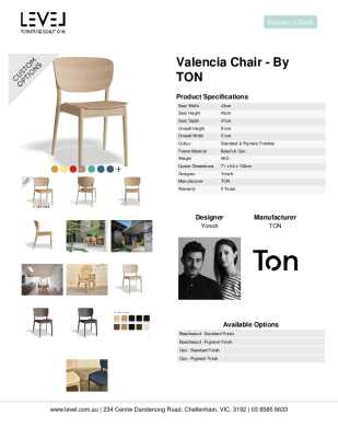 Tear Sheet: Valencia Chair - by TON