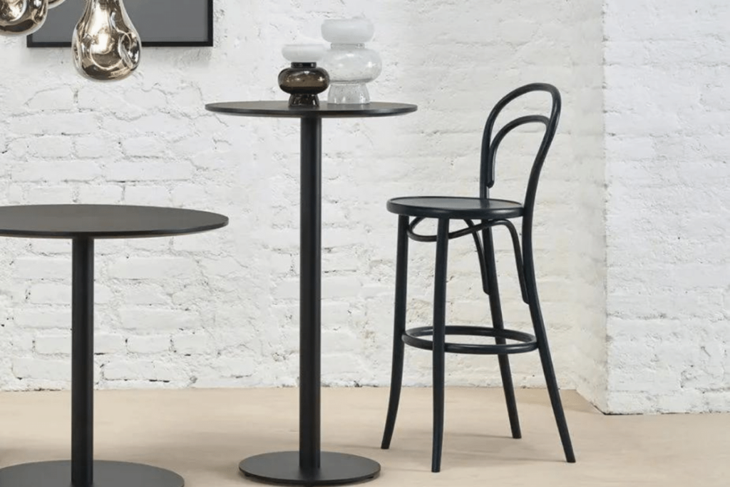 Black High Stools for Barista Cafes