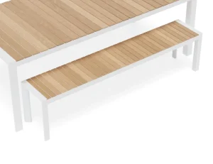 table bench set teak outdoor