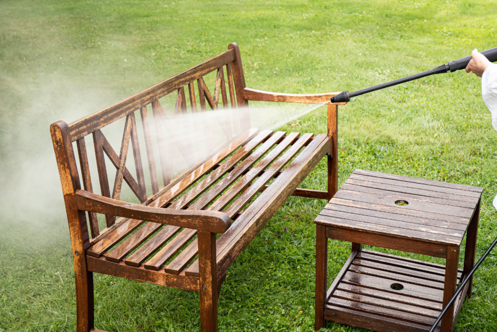 Cleaning outdoor furniture